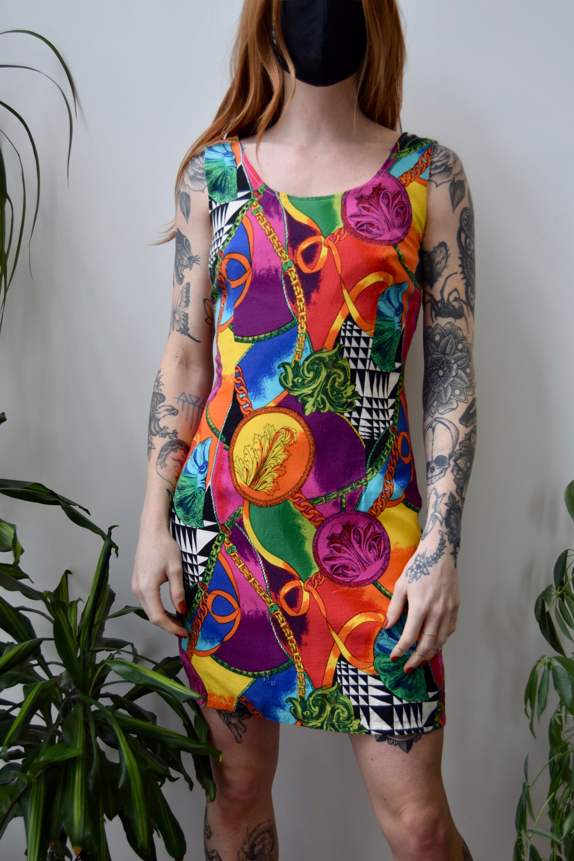 Nineties Wild Printed Wiggle Dress