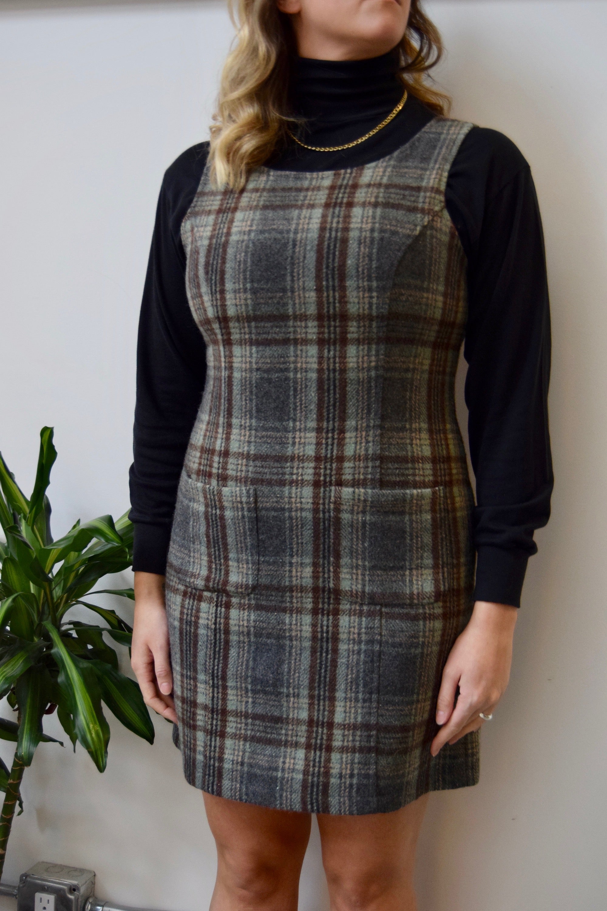 Plaid jumper outlet dress