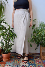 Wheat Linen Wrap Skirt