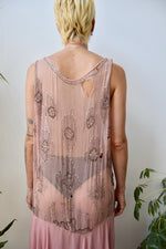 Silk Chiffon Beaded Flapper Dress