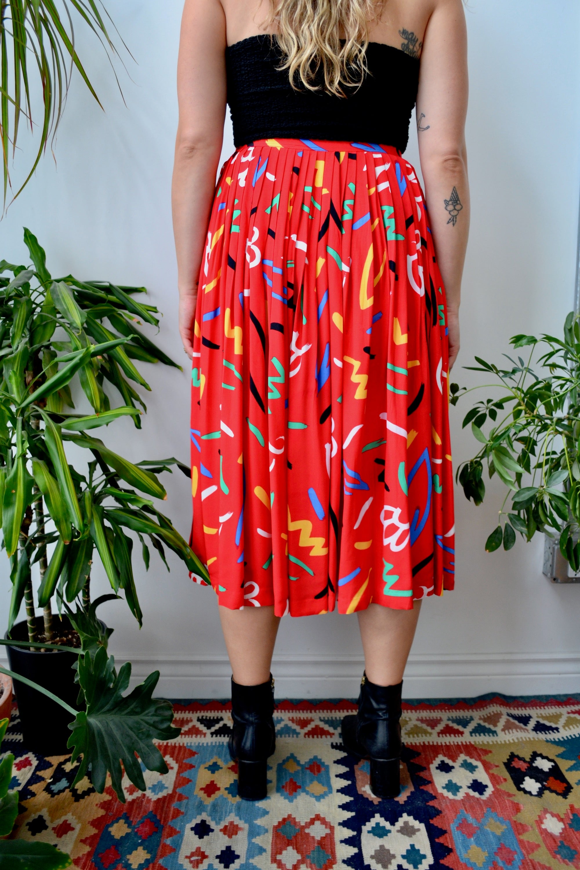 Nineties Confetti Pleat Skirt