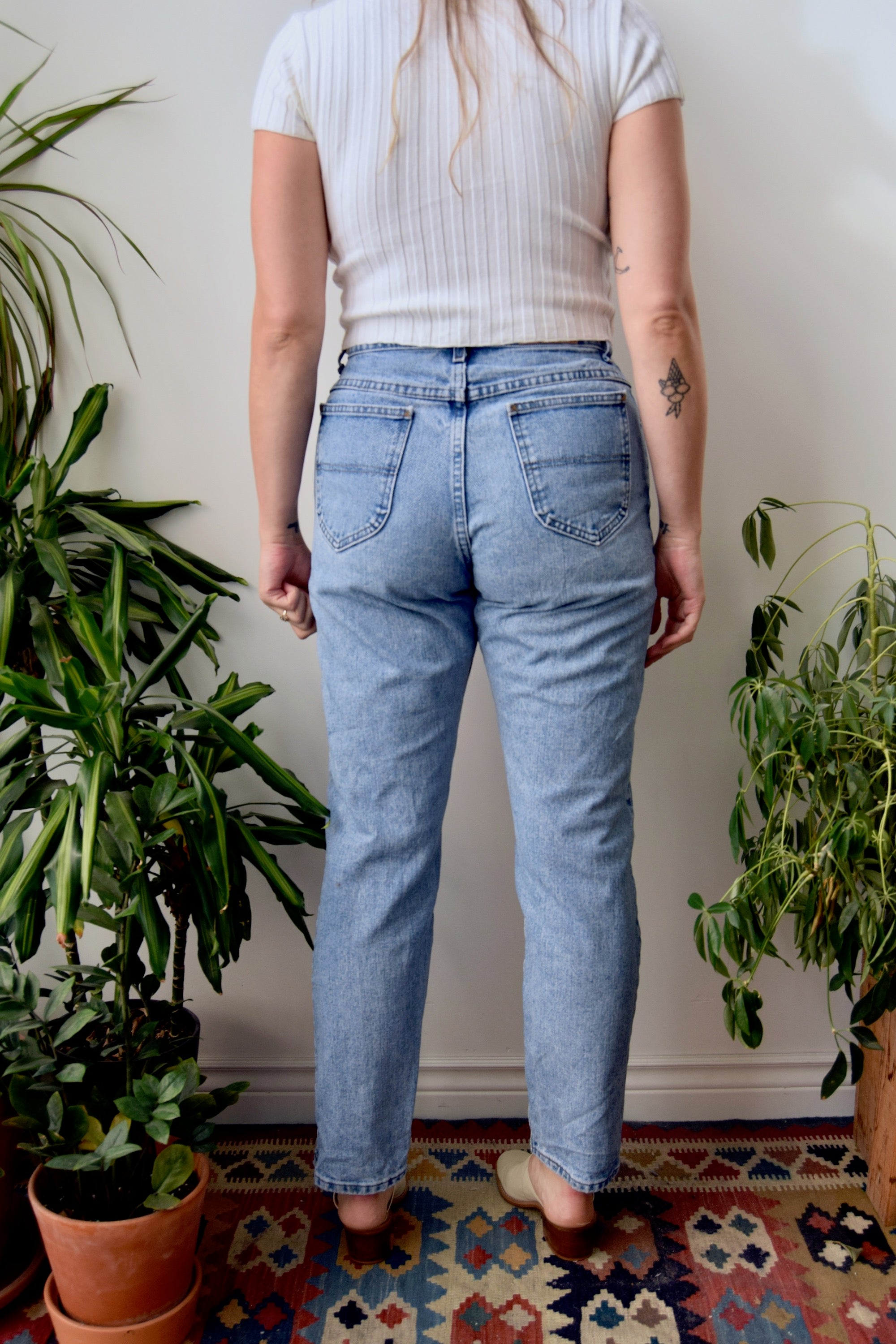 Tapered Blue Jeans