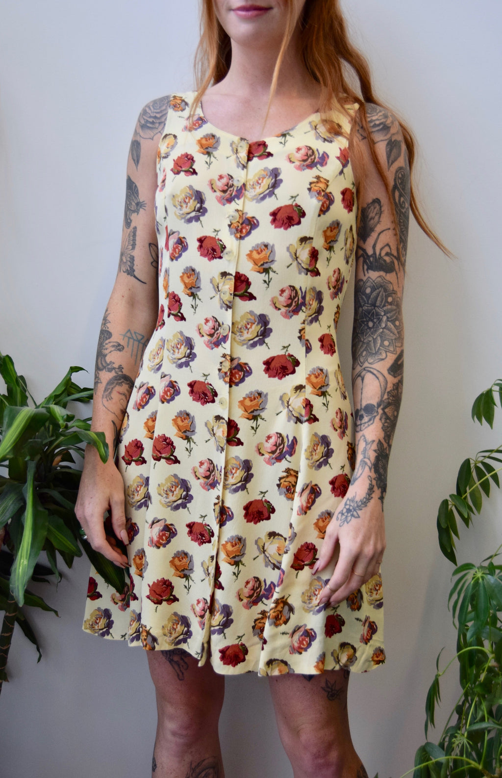 Nineties Floral Rayon Dress