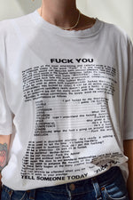 Fuck You White T-Shirt