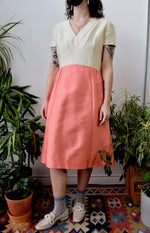 Salmon Silk Sixties Dress