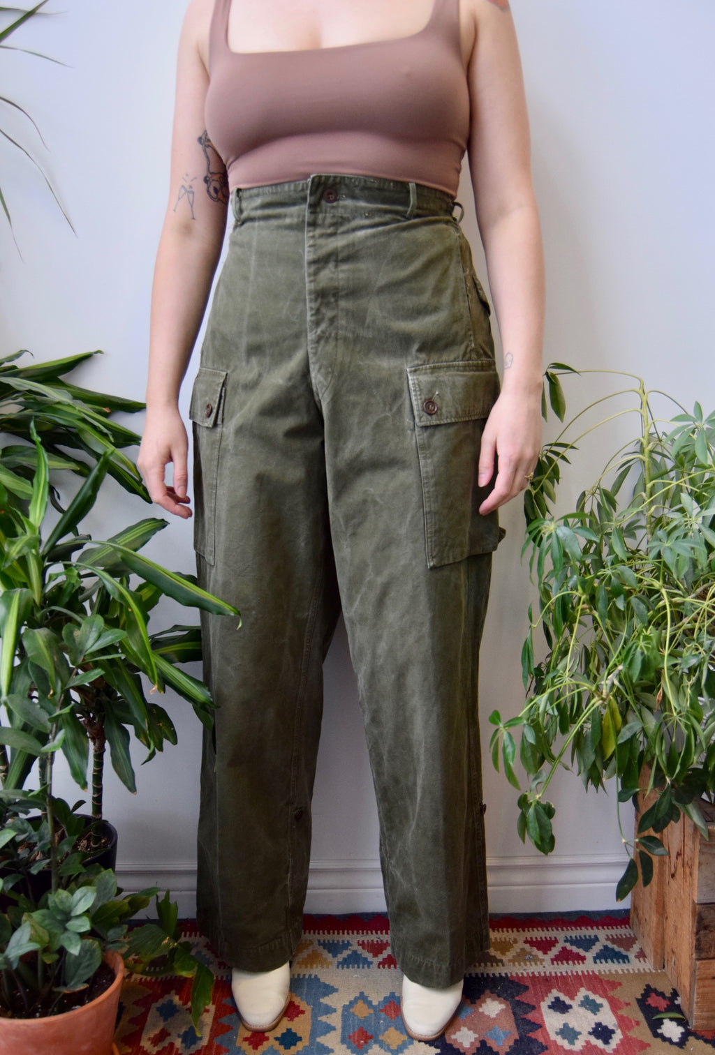 Fifties Military Cargo Trousers