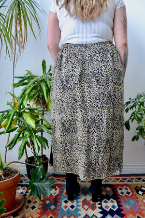 Silk Leopard Skirt