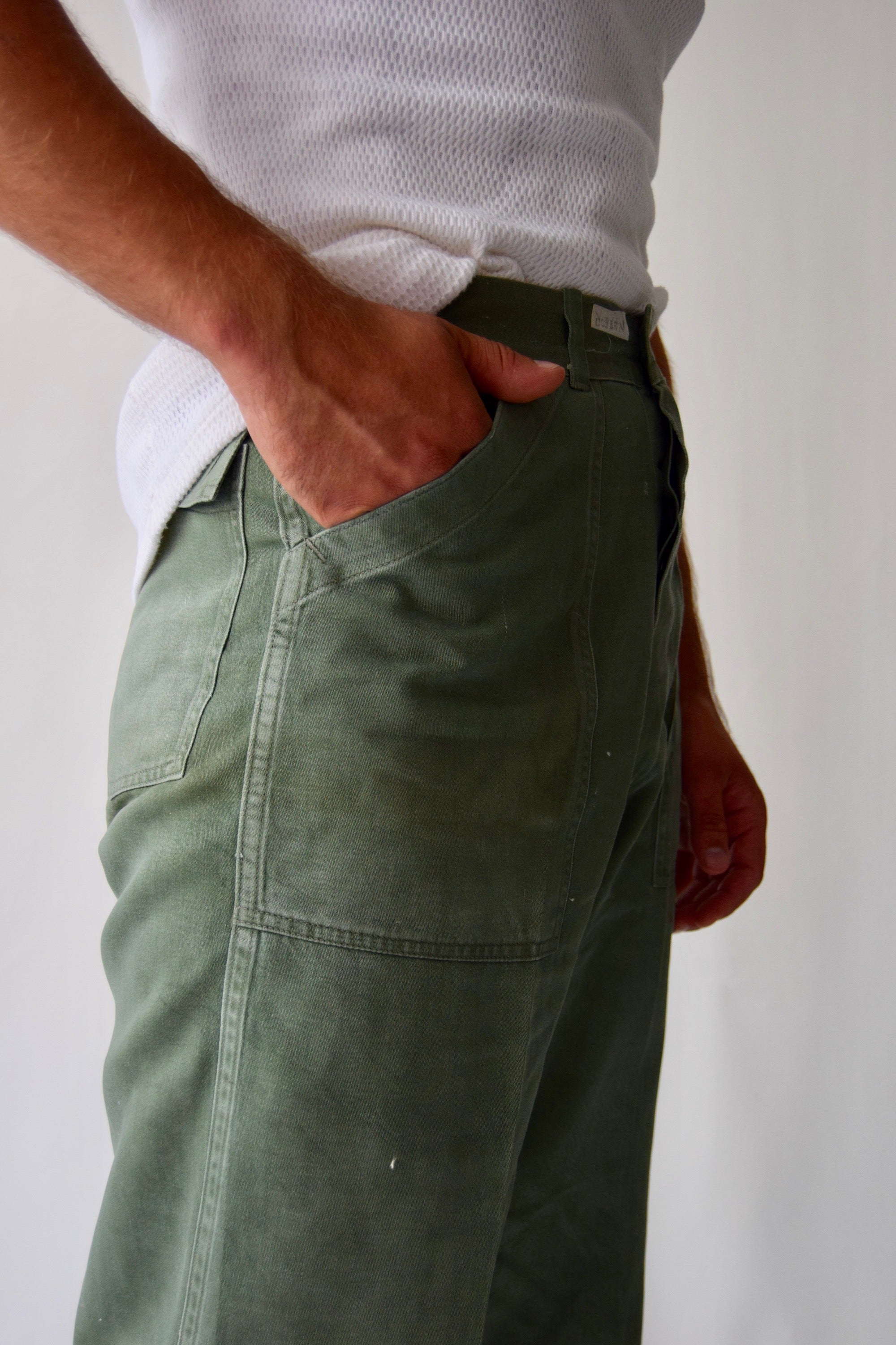 Men's 40's/50's Olive "Reeves" Trousers