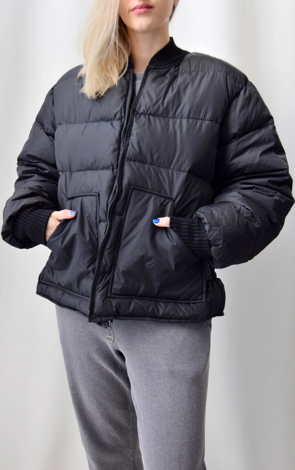 Black Down Puffy Coat