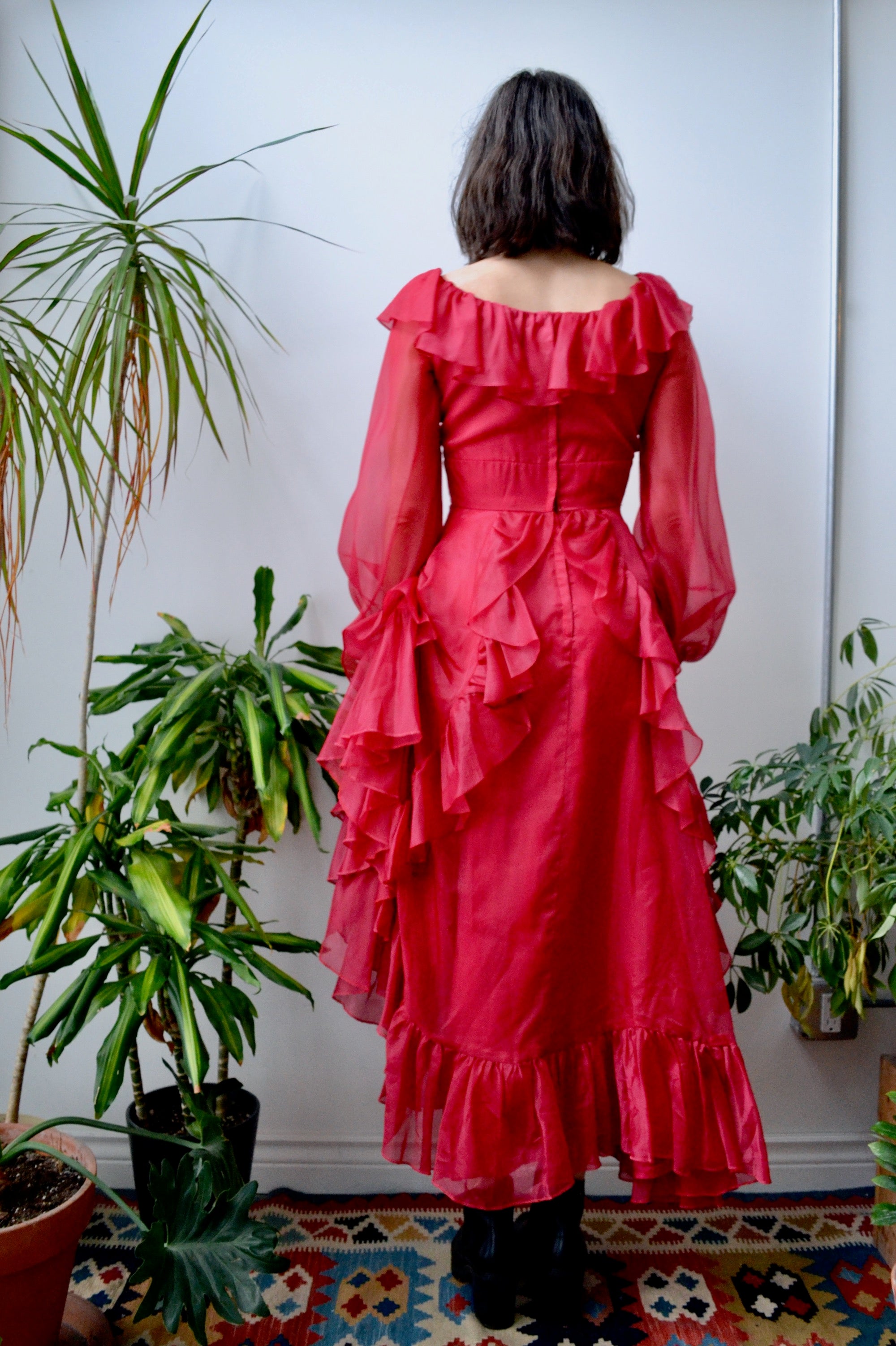 Raspberry Chiffon Gown