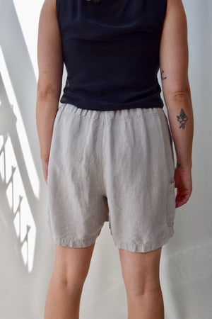 Linen Cargo Boxer Shorts