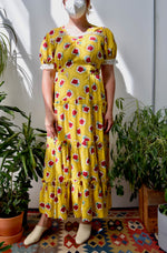 Forties Floral Feedsack Cotton Gown