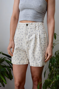 Botanical Denim Shorts