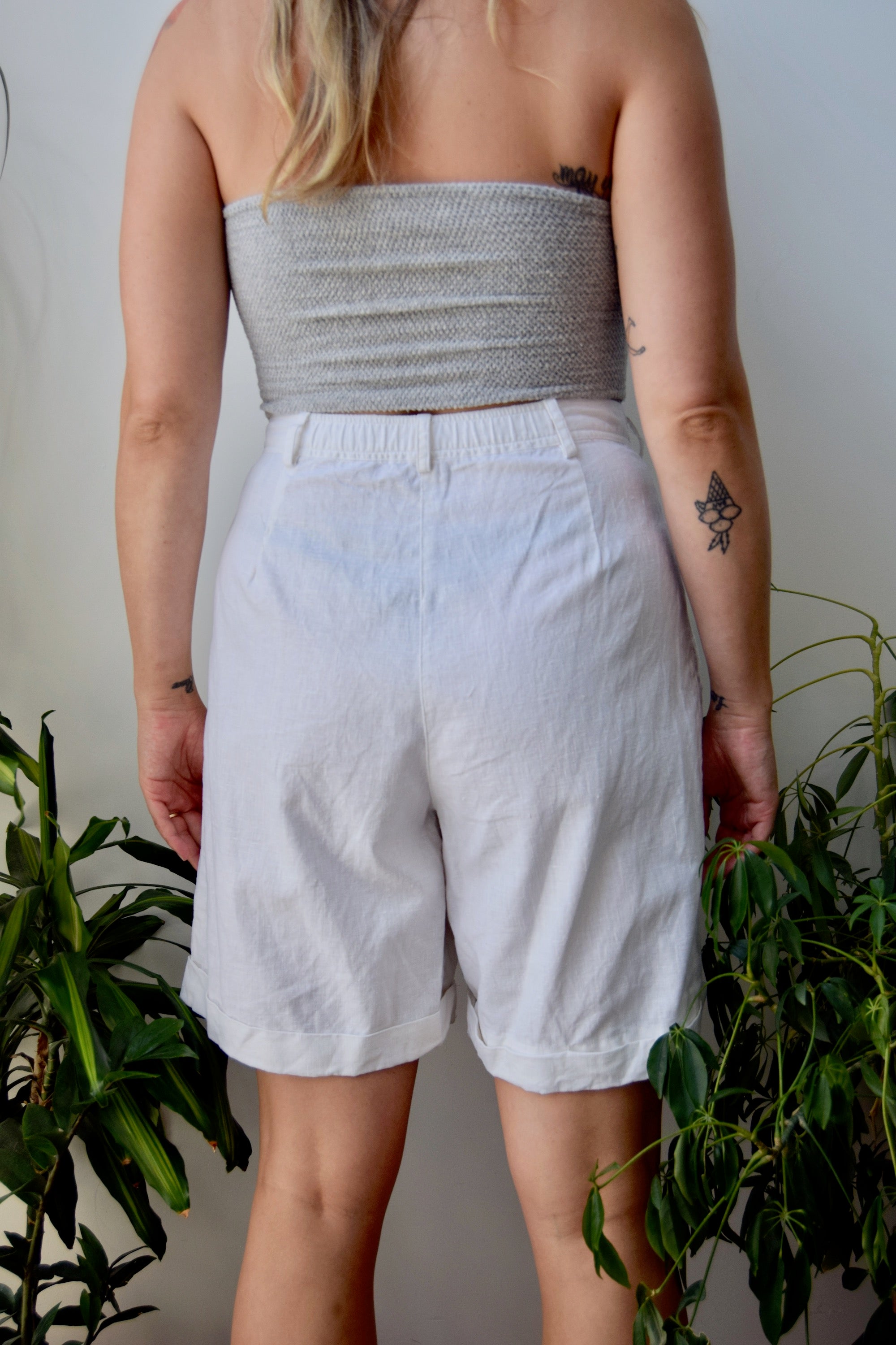 Cotton/Linen Trouser Shorts