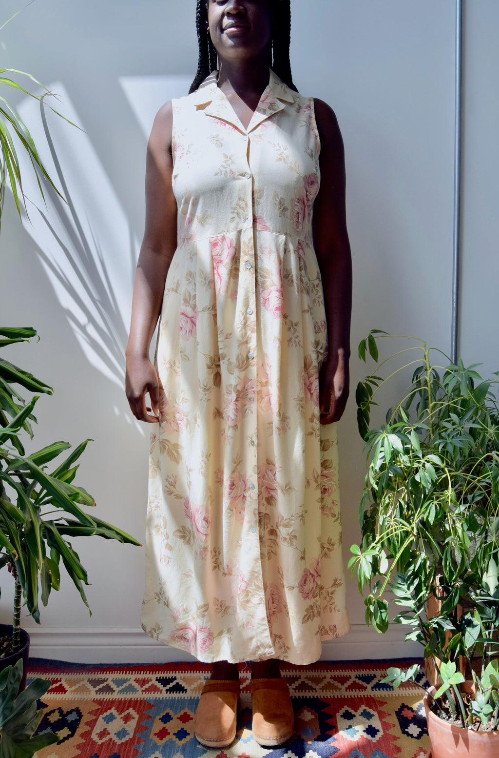 Rose Linen Dress