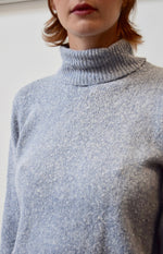 Ice Queen Silk Knit Turtleneck