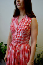 Fifties Gingham Picnic Dress