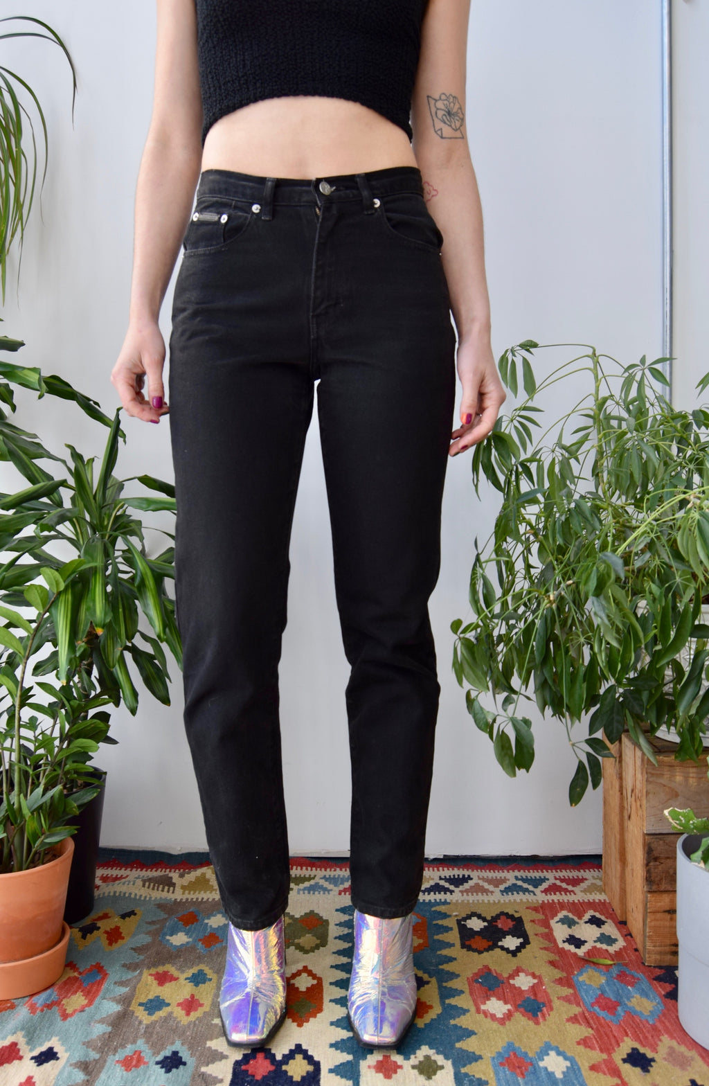 Black Calvin Klein Straight Leg Jeans