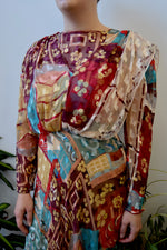 Pattern Splash Silk Dress