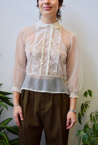 Vintage Sheer Lace Blouse