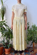 Seventies Sheer Daisy & Lace Dress