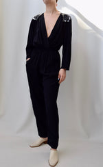 80's Pantsuit With Beaded Shoulder Detail