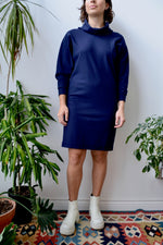 Navy Wool Dress