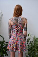 Nineties Neon Floral Romper