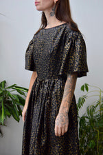 Black And Gold Tulip Dress