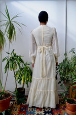 Gauzy Cream Medieval Gown