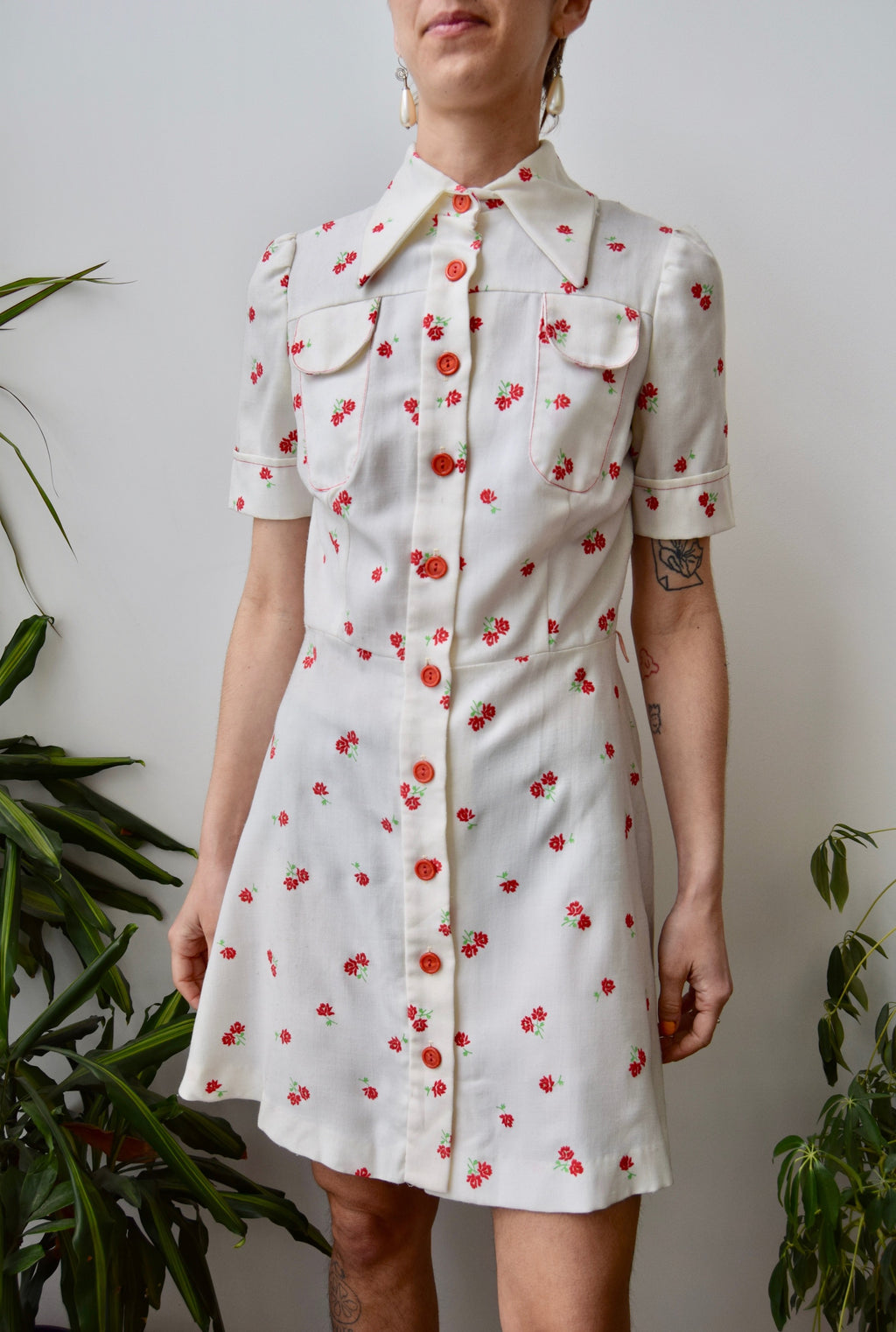Mod Sixties Floral Mini Dress