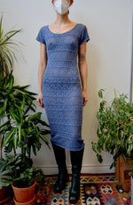 Aughts Periwinkle Crochet Dress