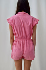 80's Flamingo Cotton Romper