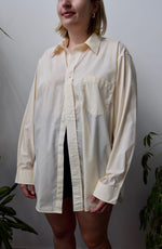 Peachy Cream Designer Button Up