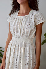 Fifties Eyelet Cotton Summer Dress