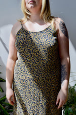 Nineties Ribbed Sunflower Dress