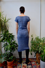 Aughts Periwinkle Crochet Dress