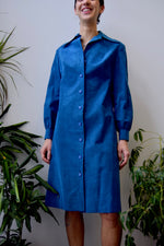 Teal Ultra Suede Shirt Dress