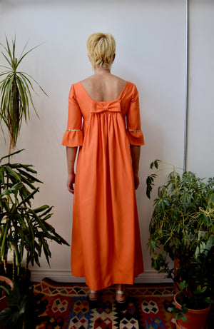 Orange Seventies Regency Dress