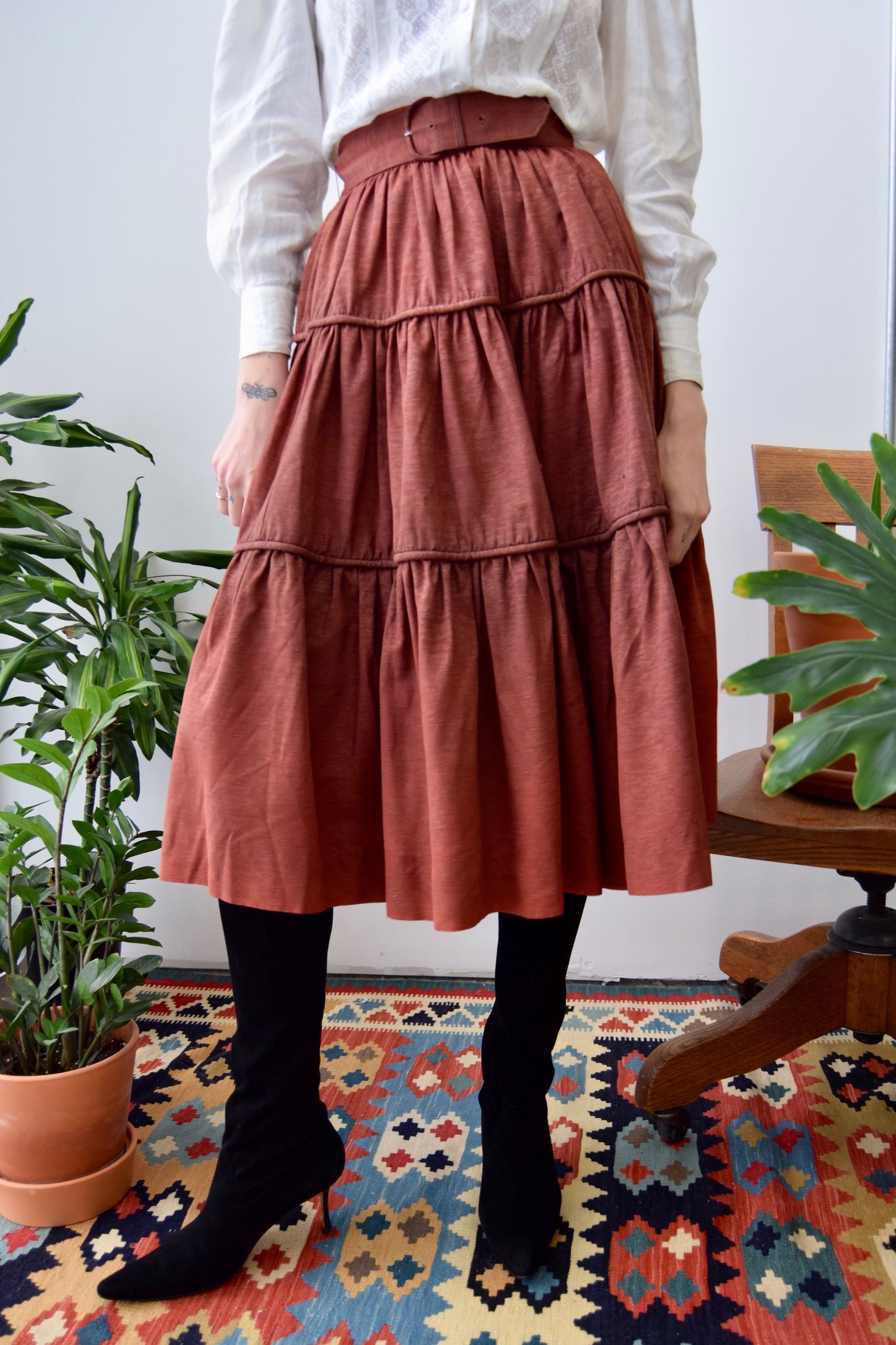 Stunning Vintage Moiré Skirt