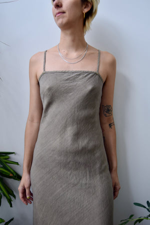 Bias Cut Linen Dress