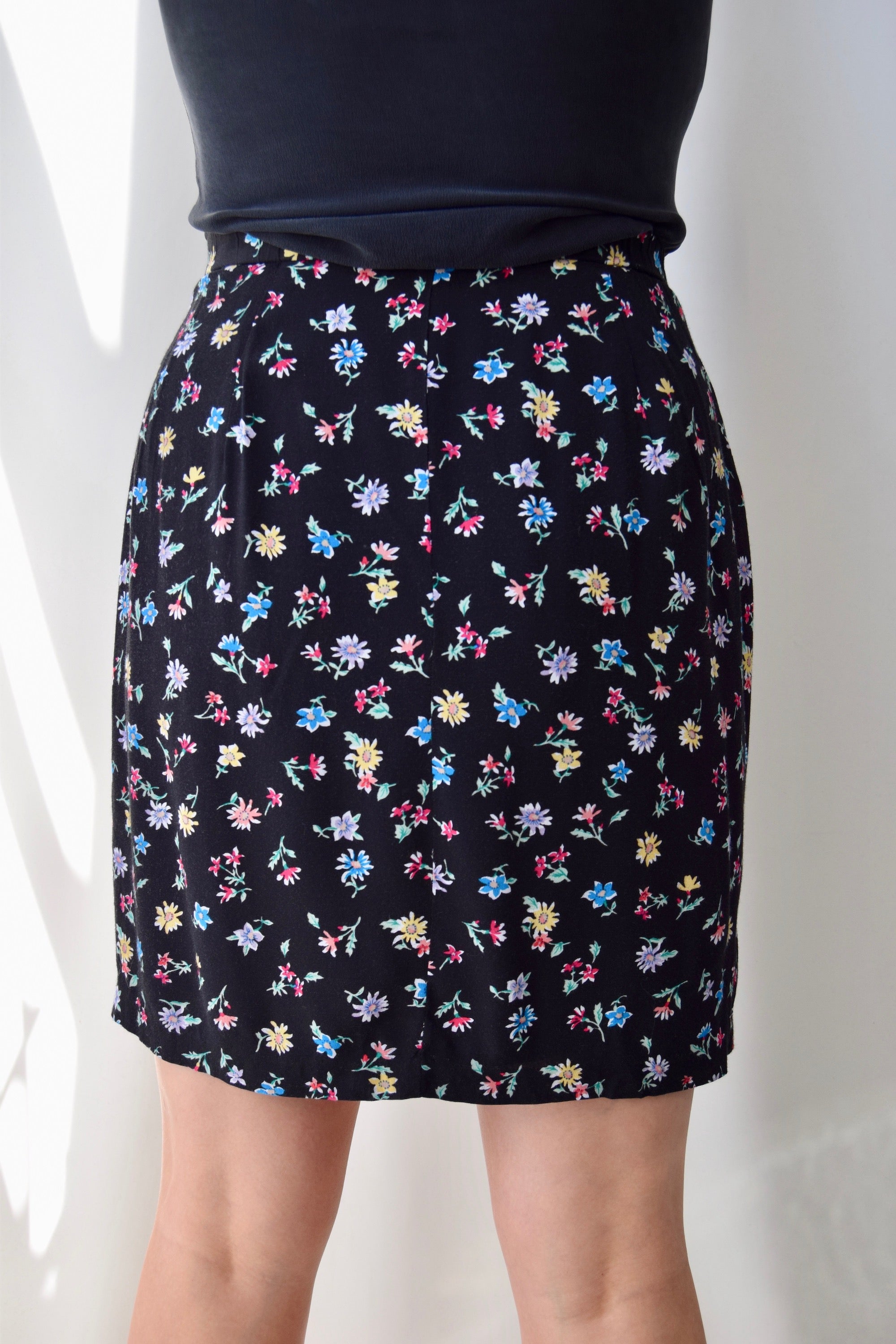 Rainbow Micro Floral Skirt