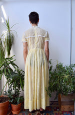 Seventies Sheer Daisy & Lace Dress