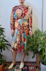 Pattern Splash Silk Dress