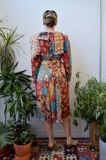 Pattern Splash Silk Dress