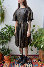 Black And Gold Tulip Dress