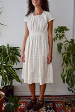 Fifties Eyelet Cotton Summer Dress