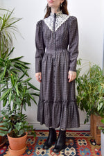 Black Calico Prairie Dress