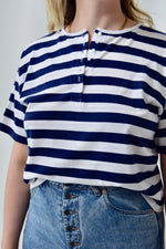 Nautical Striped Cropped Tee