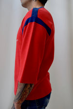 Vintage 70's Playboy Red and Blue 3/4 Sleeve Shirt